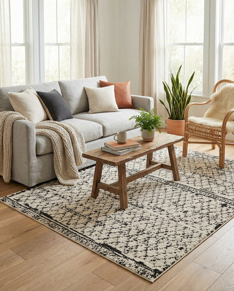 Tangier Treasures Collection Area Rug -  Marrakech Rectangle Ivory  lifestyle 36