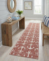 Seaside Haven Rugs Collection Area Rug - Sapphire (Rust Red) Runner Rust Red  lifestyle 51