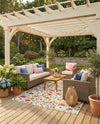 Seaside Blooms Collection Area Rug -  Meadow Rectangle Multi  lifestyle 18