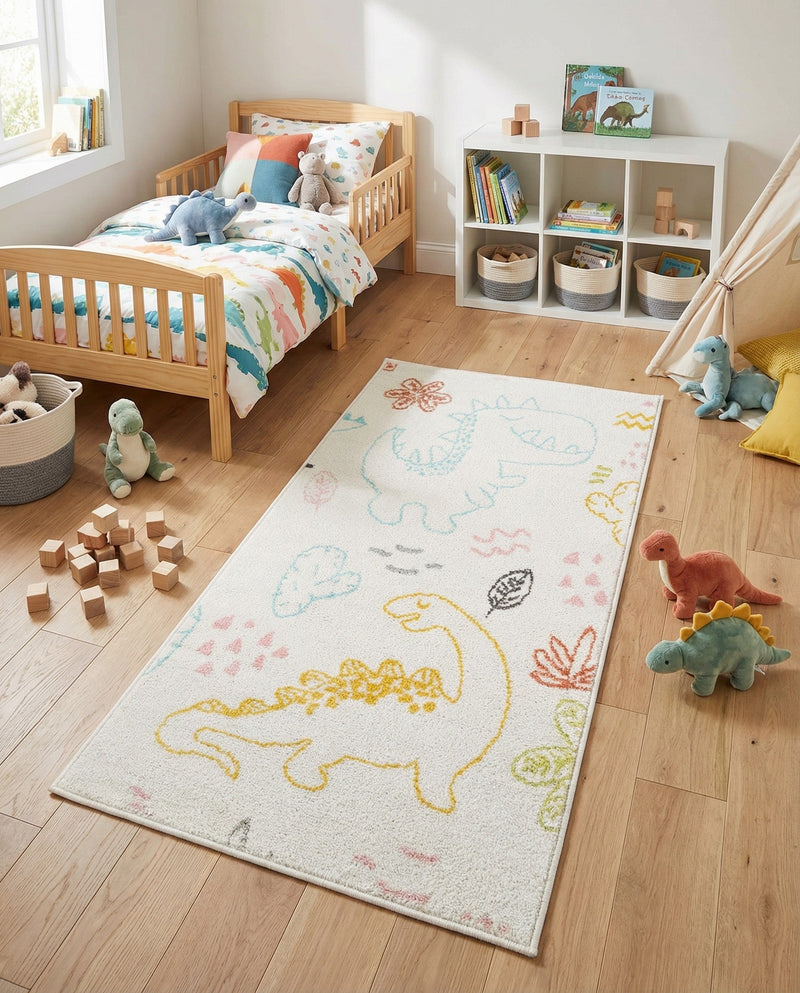 Wonder Tykes Collection Area Rug -  Abstracta Runner Ivory  lifestyle 43