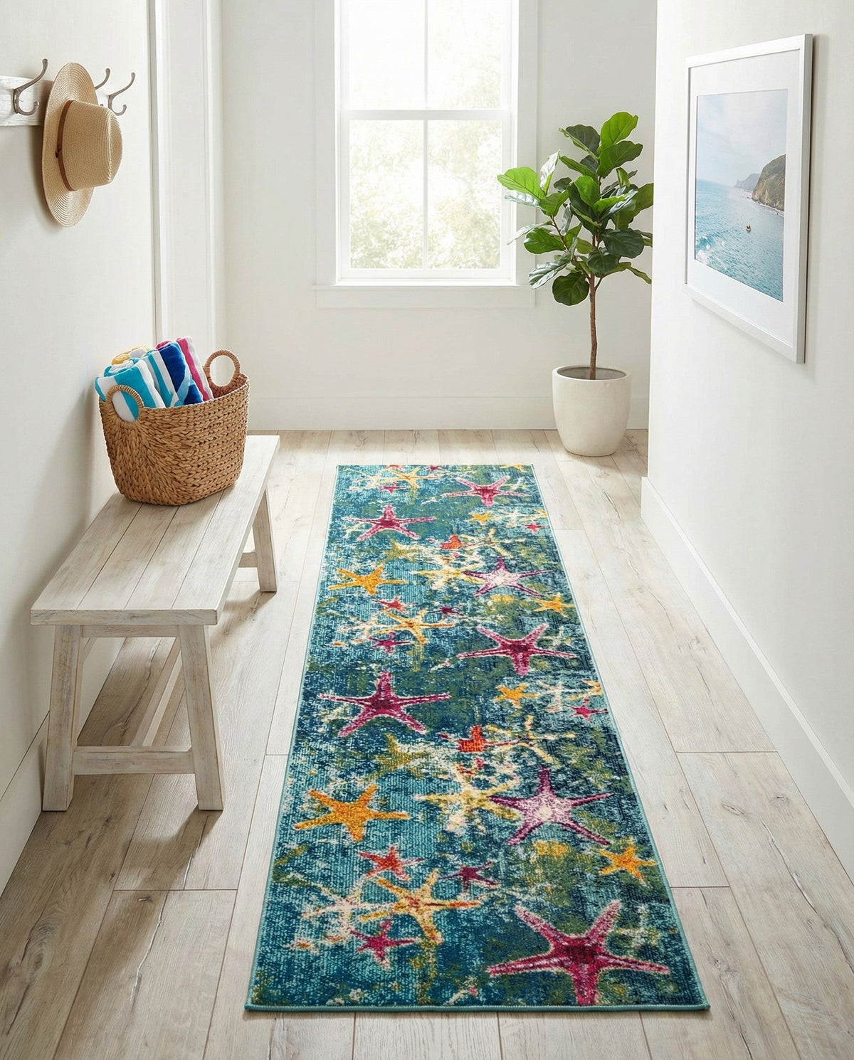 Sorrento Shores Collection Area Rug - Positano Runner Navy Blue  lifestyle 81