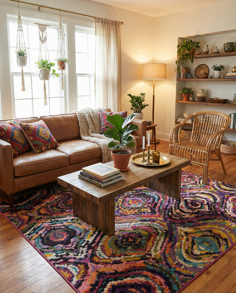 Marrakesh Elegance Collection Area Rug -  Bahia Rectangle Multi  lifestyle 17