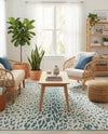 Savannah Escape Collection Area Rug - Serengeti Rectangle Teal  lifestyle 22