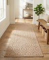 Garden Lattice Charm Collection Area Rug - Arbor (Beige) Runner Beige  lifestyle 56