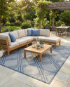 Savannah Pergola Collection Area Rug -  Eden Rectangle Navy Blue  lifestyle 23