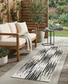 Urban Terrace Collection Area Rug -  Riverside Runner Black and White  lifestyle 34