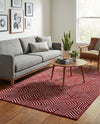 Aravalli Collection Area Rug - Udaipur Rectangle Burgundy Red  lifestyle 51