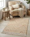 Woven Seaside Jute Collection Area Rug - Oia Rectangle White and Natural  lifestyle 16