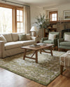 Savannah Soiree Collection Area Rug -  Everglade (Green) Square Green  lifestyle 64
