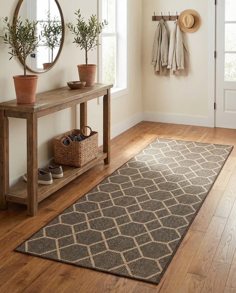 Sahara Sands Collection Area Rug -  Faiyum Runner Brown  lifestyle 73
