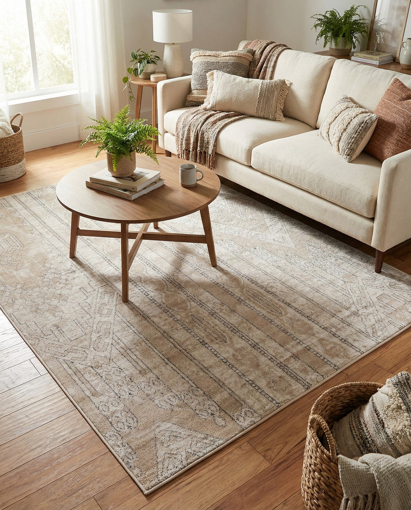 Cascade Range Collection Area Rug - Hood (Ivory) Rectangle Ivory  lifestyle 27