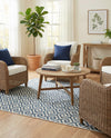 Urban Oasis Rugs Collection Area Rug -  Rooftop (Blue) Rectangle Blue  lifestyle 9