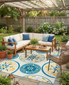 Urban Terrace Collection Area Rug -  Deck Rectangle Cream  lifestyle 17