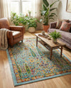 Caribbean Cove Collection Area Rug -  Tobago Rectangle Aqua  lifestyle 48