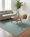 Urban Oasis Rugs Collection Area Rug -  Rooftop (Teal) Rectangle Teal  lifestyle 13