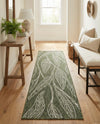 Seaside Blooms Collection Area Rug -  Evergreen (Green) Runner Green  lifestyle 35