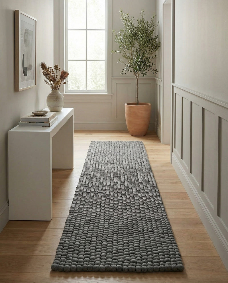 Woolen Sphere Collection Area Rug - Orbsburg (Gray) Runner Gray  lifestyle 58