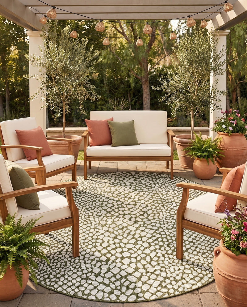 Urban Oasis Rugs Collection Area Rug -  Terrace (Green) Oval Green  lifestyle 78