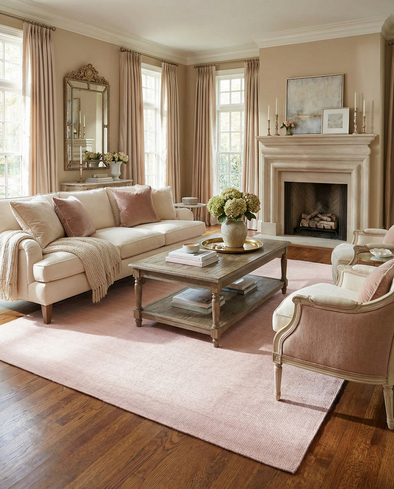 Berkshire Estate Collection Area Rug - Windsor (English Rose) Rectangle English Rose  lifestyle 7