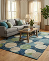 Chromatic Oasis Collection Area Rug -  Zephyr Rectangle Navy Blue  lifestyle 41