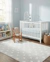 Wonder Tykes Collection Area Rug -  Mosaic Rectangle Cloud Gray  lifestyle 34