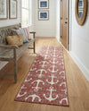 Seaside Haven Rugs Collection Area Rug - Sapphire (Rust Red) Runner Rust Red  lifestyle 65