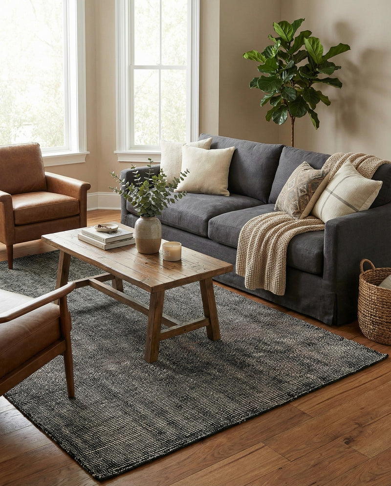 Berkshire Estate Collection Area Rug - Windsor (Blackberry) Rectangle Blackberry  lifestyle 13