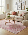 Metro Heights Collection Area Rug -  Hudson Rectangle Pink  lifestyle 46