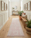 Brighton Stripes Collection Area Rug - Sussex (Pink) Runner Pink  lifestyle 22