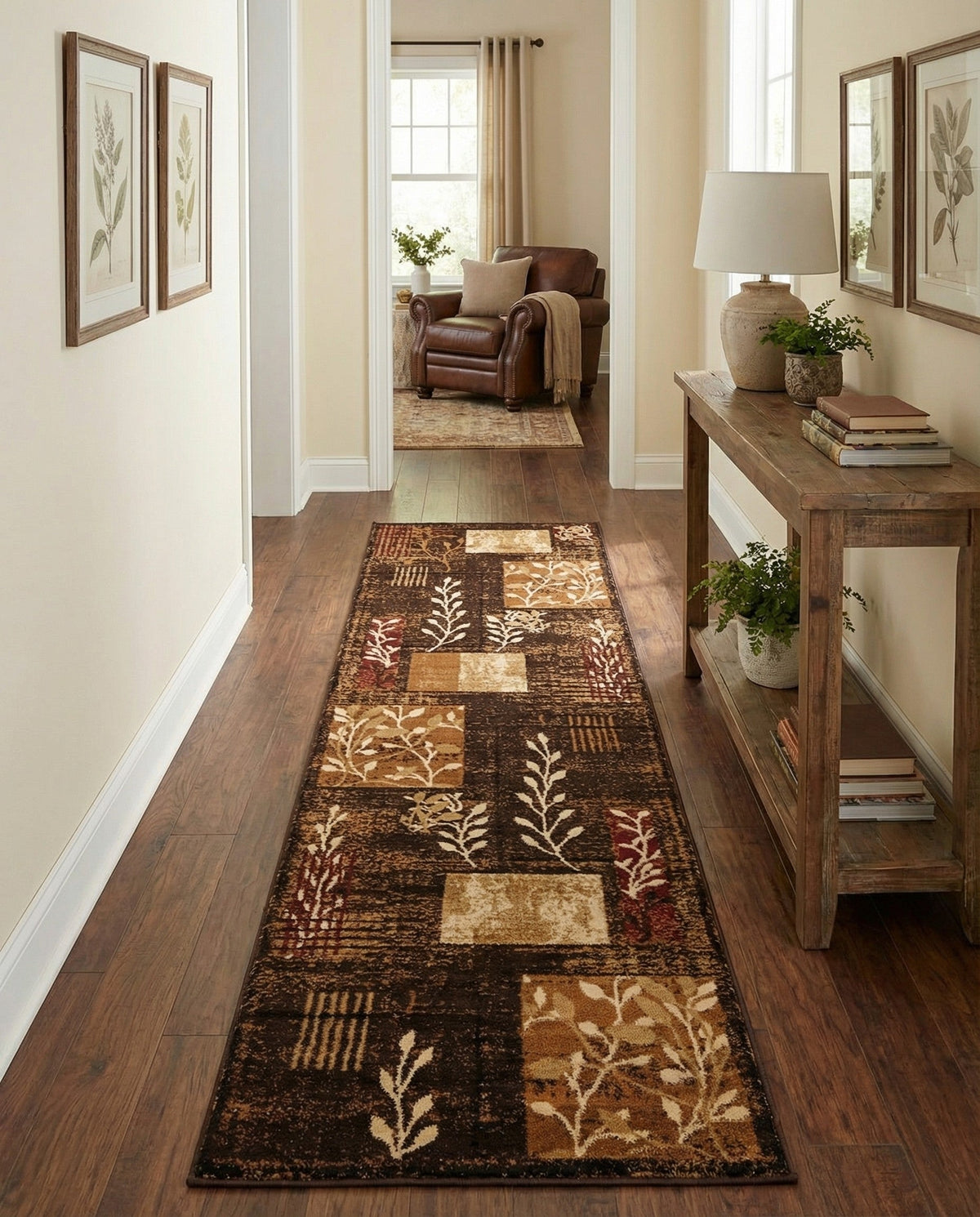 Bistro Lounge Collection Area Rug -  Affogato Runner Brown  lifestyle 148