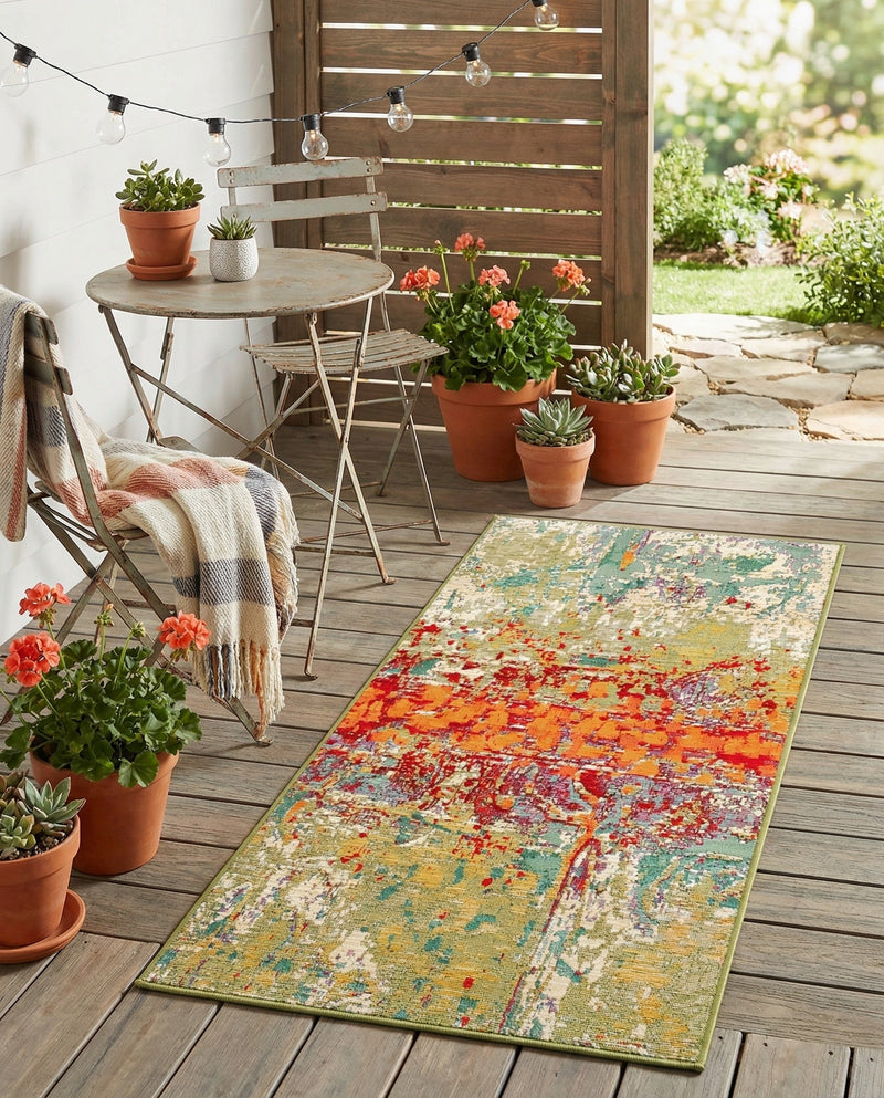 Urban Terrace Collection Area Rug -  Terrace Runner Multi  lifestyle 42