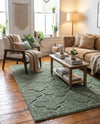 Trellis Haven Collection Area Rug -  Havencrest Rectangle Green  lifestyle 9