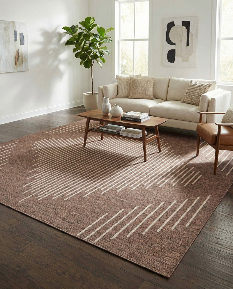Urban Terrace Collection Area Rug -  Chelsea (Brown) Square Brown  lifestyle 18