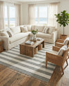 Tassel Trail Collection Area Rug - Pathway (Gray) Rectangle Gray  lifestyle 24