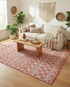 Savannah Pergola Collection Area Rug -  Pergola (Rust Red) Rectangle Rust Red  lifestyle 14