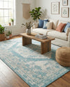Patio Heritage Collection Area Rug -  Augusta (Aqua) Rectangle Aqua  lifestyle 8