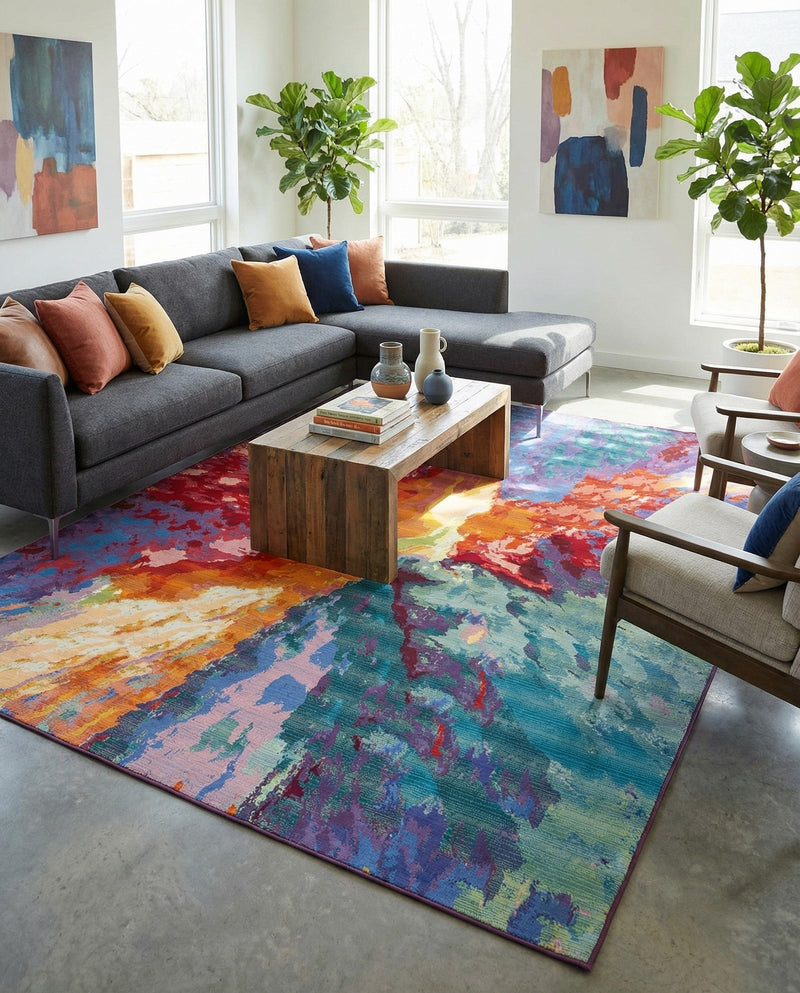 Urban Terrace Collection Area Rug -  Laneway Rectangle Multi  lifestyle 14