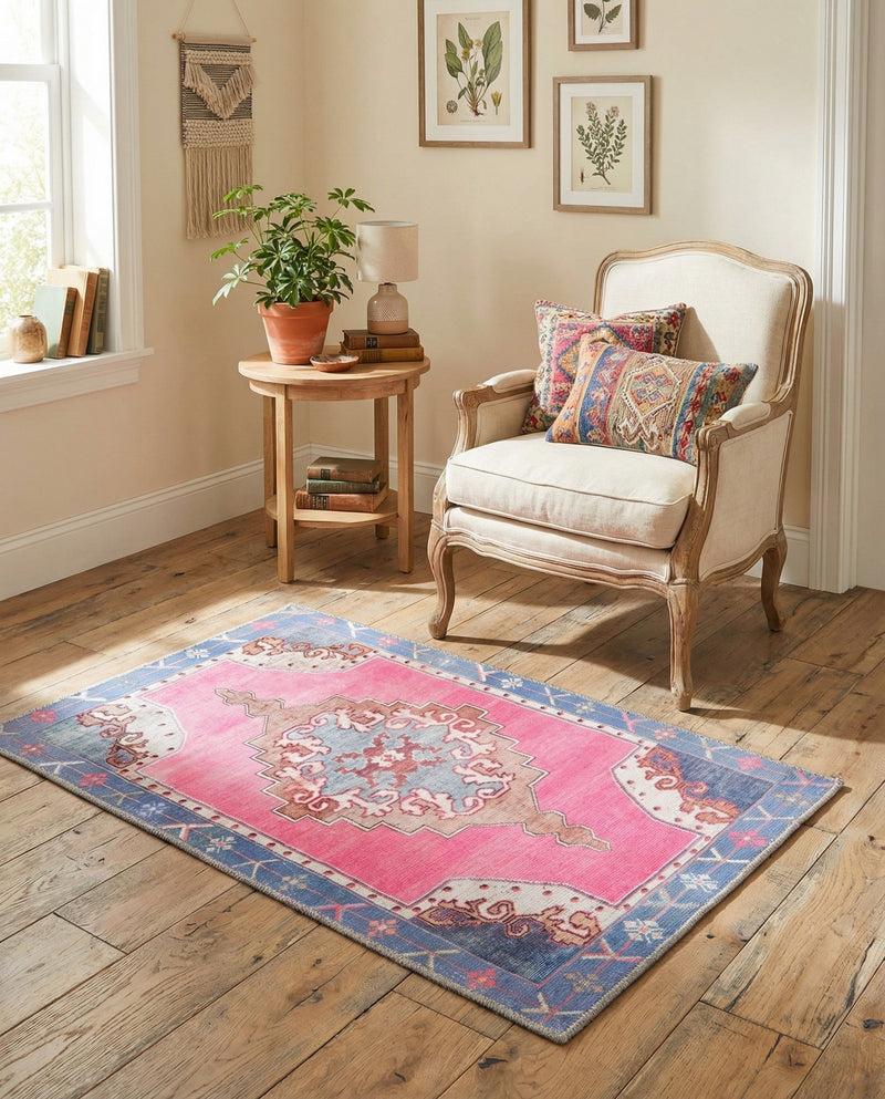 Heritage Elegance Collection Area Rug -  Winterthur (Fuchsia) Rectangle Fuchsia  lifestyle 3