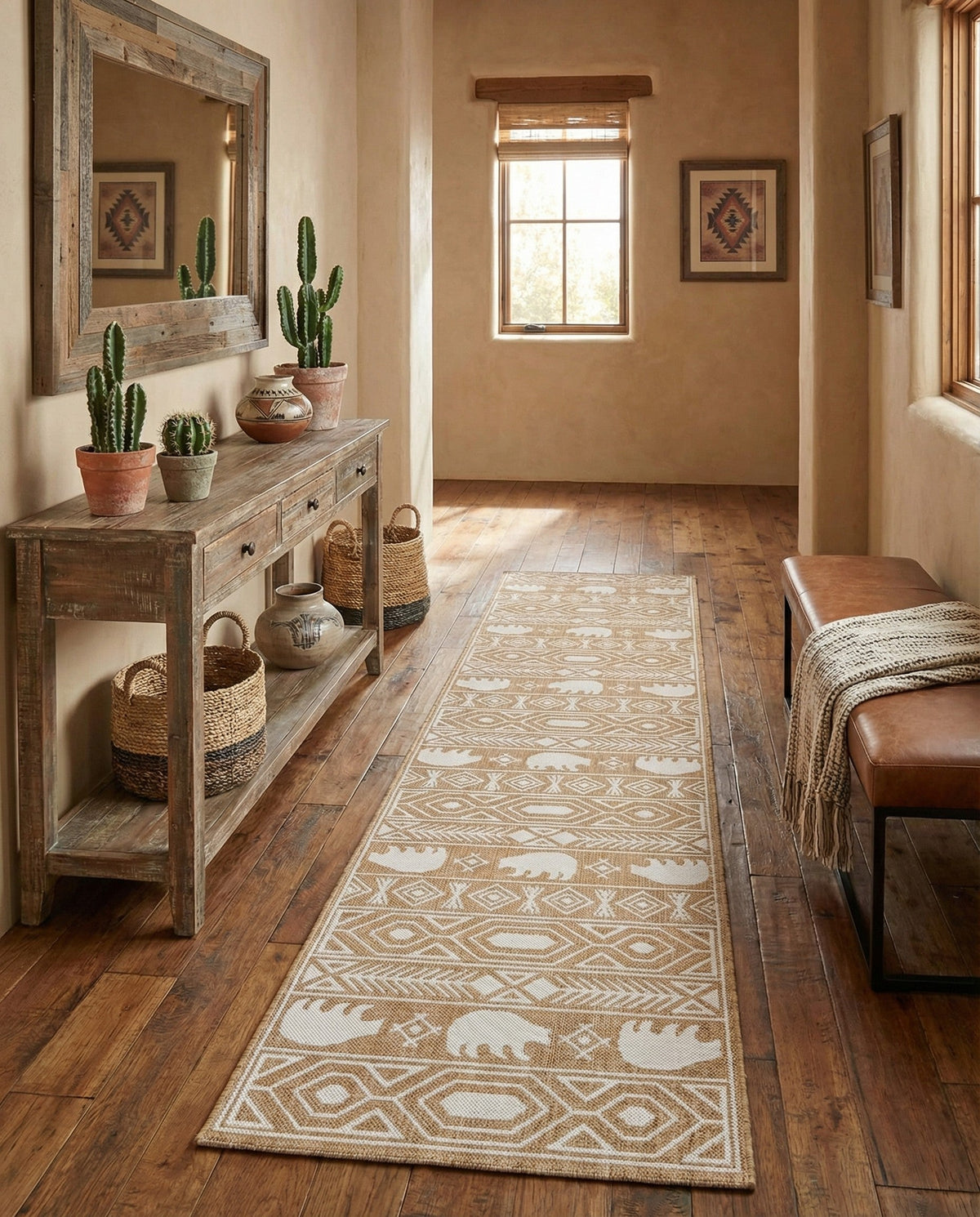 Mesa Oasis Rugs Collection Area Rug - Sundown Runner Taupe  lifestyle 133