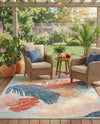 Seaside Blooms Collection Area Rug -  Tranquil Rectangle Multi  lifestyle 27