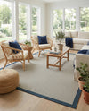 Terrace Fringe Collection Area Rug - Oceanside Rectangle Navy Blue  lifestyle 66