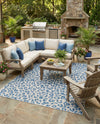 Savannah Escape Collection Area Rug -  Amazon (Blue) Rectangle Blue  lifestyle 24