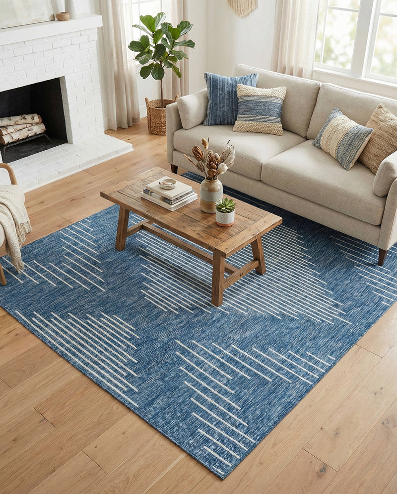 Urban Terrace Collection Area Rug -  Chelsea (Blue) Rectangle Blue  lifestyle 23