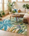Seaside Blooms Collection Area Rug -  Arcadia Rectangle Multi  lifestyle 34