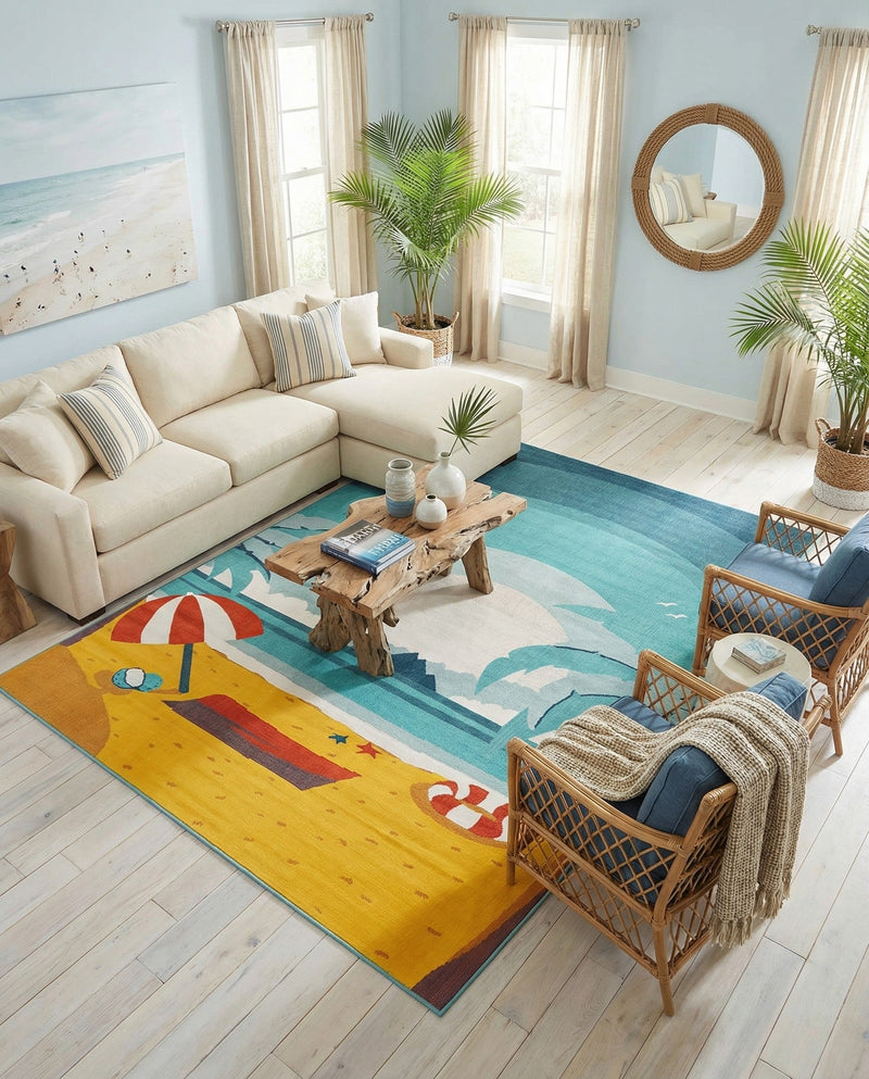 Seaside Haven Rugs Collection Area Rug -  Dockside Rectangle Multi  lifestyle 20