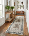 Savannah Sojourn Collection Area Rug -  Masai Runner Gray and Ivory  lifestyle 52
