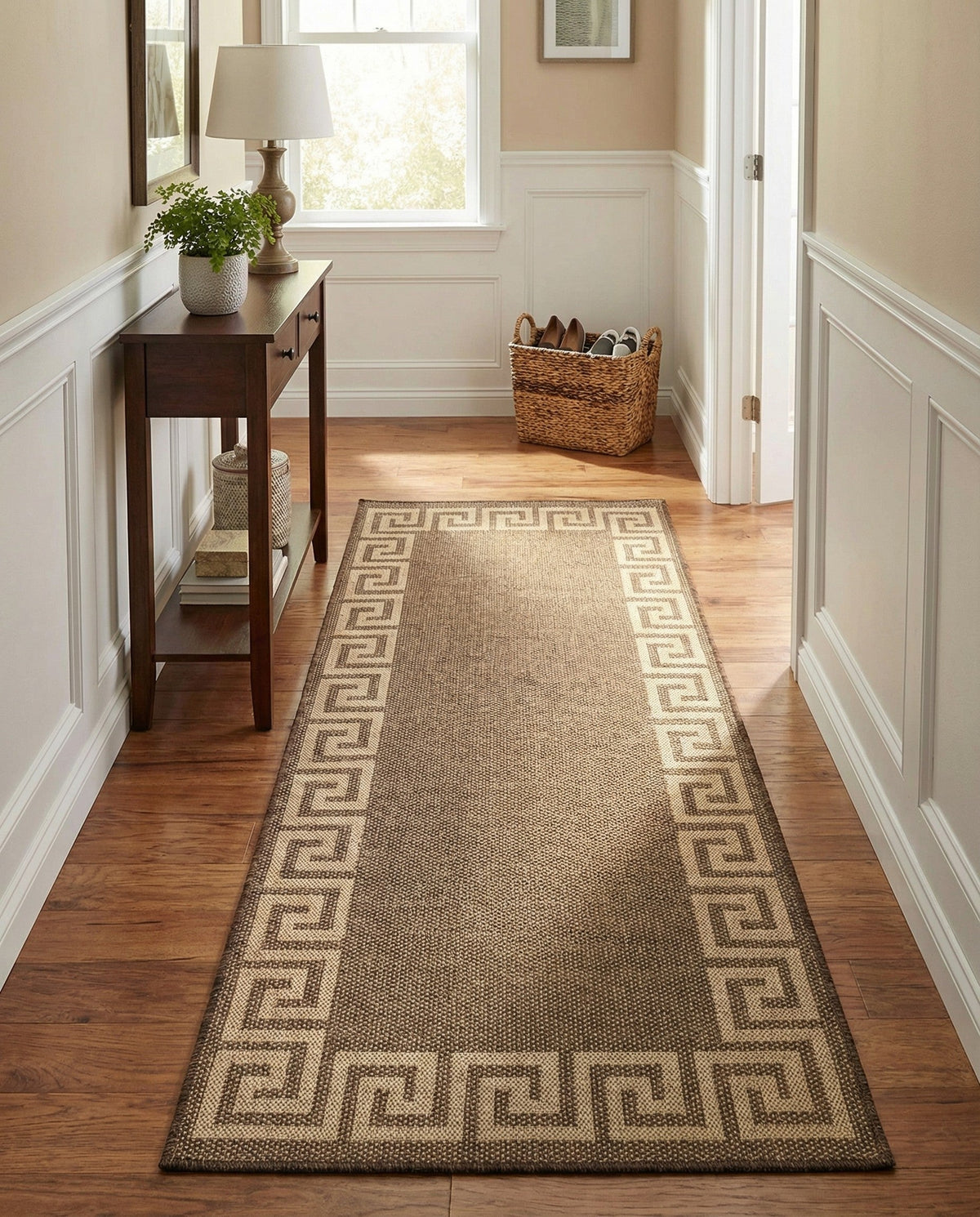 Sahara Sands Collection Area Rug -  Elephantine Runner Brown  lifestyle 85