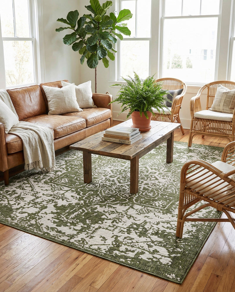Urban Oasis Rugs Collection Area Rug -  Penthouse (Green) Rectangle Green  lifestyle 5