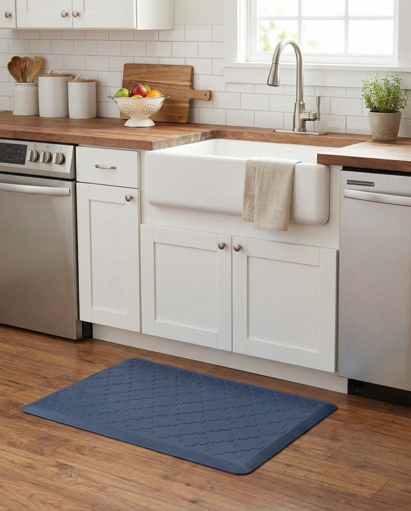 Cozy Mat Collection Area Rug -  Eden Rectangle Navy Blue  lifestyle 30