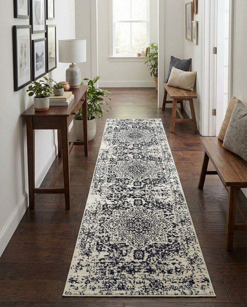 Georgetown Rugs Collection Area Rug - Dupont (Blue) Runner Blue  lifestyle 68